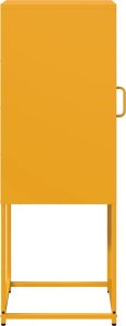 vidaXL Komoda Musztardowo-żółta 36x39x107 cm Stal walcowana na zimno 6