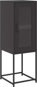 vidaXL Komoda Czarna 36x39x107 cm Stal walcowana na zimno 2