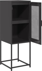 vidaXL Komoda Czarna 36x39x107 cm Stal walcowana na zimno 7