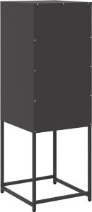 vidaXL Komoda Czarna 36x39x107 cm Stal walcowana na zimno 8