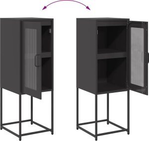 vidaXL Komoda Czarna 36x39x107 cm Stal walcowana na zimno 10