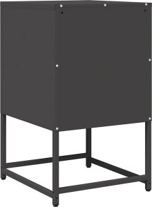 vidaXL Szafka nocna Czarna 36x39x60,5 cm Stal walcowana na zimno 6