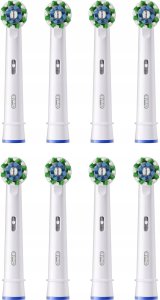 8x końcówka Oral-B Pro Cross Action do szczoteczki elektrycznej białe 100% 1