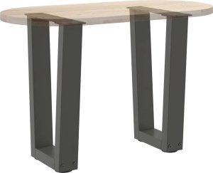 Nogi stołu jadalnego w kształcie litery V 2 szt. Antracyt Stal 8