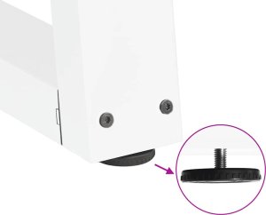 Nogi do stołu jadalnego w kształcie litery V 2 szt. Białe Stal 9