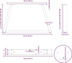 Nogi do stołu jadalnego w kształcie litery V 2 szt. Białe Stal 10