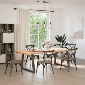 Nogi do stołu jadalnego w kształcie litery V 2 szt. Stal 2