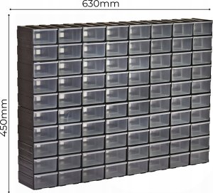 80 szt. Pojemnik szufladki organizer warsztatowy Regał na śrubki 3