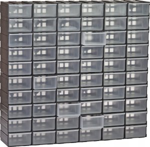 60 szt. Pojemniki szufladki organizer warsztatowy Regał na śrubki 2