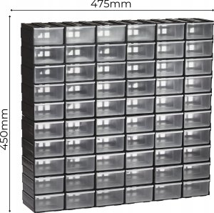 60 szt. Pojemniki szufladki organizer warsztatowy Regał na śrubki 3
