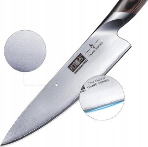 HOSHANHO 8-częściowy zestaw noży kuchennych blok drewniany stal nierdzewna 3