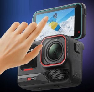 Zestaw Osłona Szkło Hartowane na Obiektyw 2x Ekran LCD - Insta360 ACE PRO 2 / PU711T 4