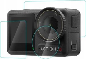 Osłona na obiektyw Puluz Zestaw Osłona Szkło Hartowane na 2x Ekran + Obiektyw LCD DJI Osmo Action 4 / PU953T 4