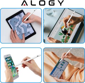 Rysik Alogy Stylus Pen Pencil dotykowy do ekranów telefonu tabletu do Apple iPad / iPhone Biały 13
