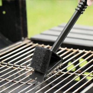 Szczotka do czyszczenia grilla 3w1 czarna druciana 36cm 7