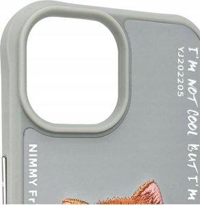Nimmy iPhone 15 6.1" case gray/gray Glasses Cool Cat 8