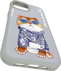 Nimmy iPhone 15 6.1" case gray/gray Glasses Cool Cat 9