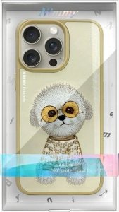 Nimmy iPhone 15 Pro 6.1" case khaki Glasses Cool Dog 10