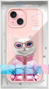 Nimmy iPhone 15 6.1" case pink Cool&Cute 2.0 Cat 13