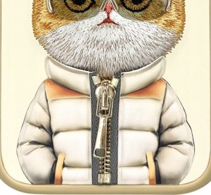 Nimmy case iPhone 15 Pro Max 6.7" khaki Cool&Cute 2.0 Cat 8