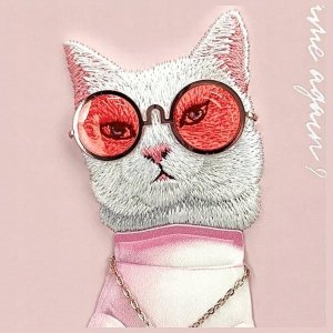 Nimmy iPhone 15 6.1" case pink/pink Glasses Cool Cat 11