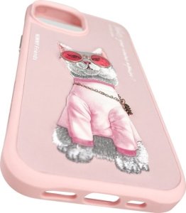 Nimmy iPhone 15 6.1" case pink/pink Glasses Cool Cat 9