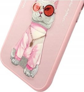 Nimmy iPhone 15 6.1" case pink/pink Glasses Cool Cat 10