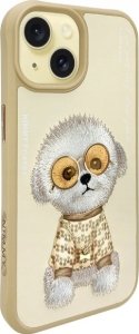 Nimmy iPhone 15 6.1" case khaki Glasses Cool Dog 2
