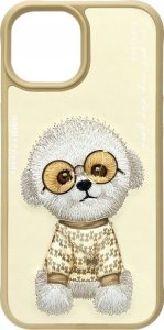 Nimmy iPhone 15 6.1" case khaki Glasses Cool Dog 4