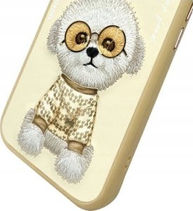 Nimmy iPhone 15 6.1" case khaki Glasses Cool Dog 10