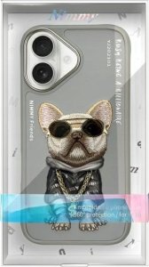 Nimmy iPhone 16 6.1" case gray/gray Glasses Cool Dog 11