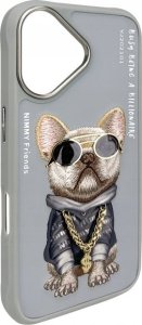 Nimmy iPhone 16 6.1" case gray/gray Glasses Cool Dog 4