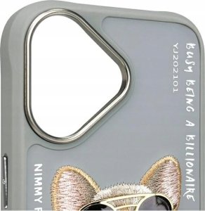 Nimmy iPhone 16 6.1" case gray/gray Glasses Cool Dog 5