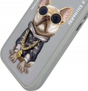 Nimmy iPhone 16 6.1" case gray/gray Glasses Cool Dog 7
