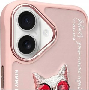 Nimmy iPhone 16 6.1" case pink/pink Glasses Cool Cat 3