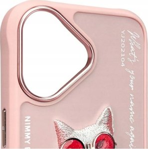 Nimmy iPhone 16 6.1" case pink/pink Glasses Cool Cat 5