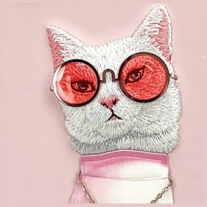 Nimmy iPhone 16 6.1" case pink/pink Glasses Cool Cat 9