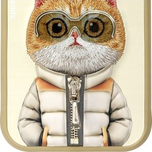 Nimmy case iPhone 15 6.1" khaki Cool&Cute 2.0 Cat 11