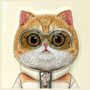 Nimmy case iPhone 15 6.1" khaki Cool&Cute 2.0 Cat 12