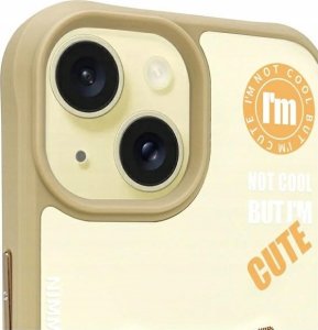 Nimmy case iPhone 15 6.1" khaki Cool&Cute 2.0 Cat 3