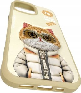 Nimmy case iPhone 15 6.1" khaki Cool&Cute 2.0 Cat 9