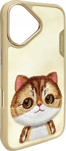 Nimmy case iPhone 16 6.1" khaki Big Eyed Pet 2.0 Cat 3