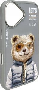 Nimmy iPhone 16 6.1" case gray/grey Cool&Cute 2.0 Bear 4