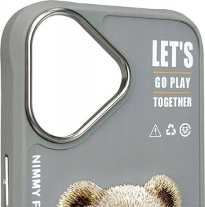 Nimmy iPhone 16 6.1" case gray/grey Cool&Cute 2.0 Bear 5