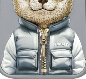 Nimmy iPhone 16 6.1" case gray/grey Cool&Cute 2.0 Bear 9