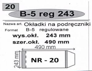 Narnia Okładka na podr B5 regulowana nr 20 (50szt) (247067) 1