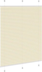 vidaXL Roleta plisowana kremowa 110x150 cm Szerokość tkaniny 109,4cm 4