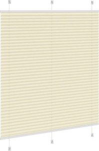 vidaXL Roleta plisowana kremowa 120x150 cm Szerokość tkaniny 119,4cm 4