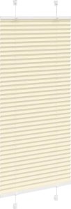 vidaXL Roleta plisowana kremowa 55x150 cm Szerokość tkaniny 54,4cm 3