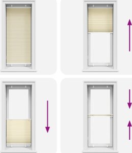 vidaXL Roleta plisowana kremowa 55x150 cm Szerokość tkaniny 54,4cm 5